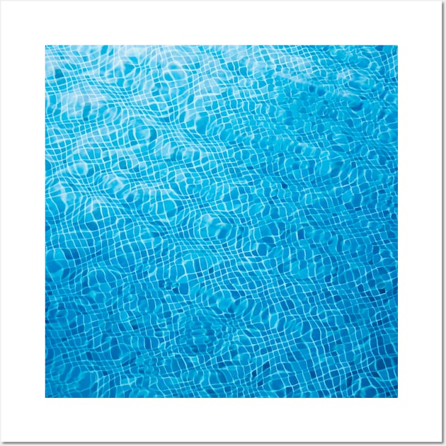 Blue Waves in Public Pool Wall Art by GoldenLionCrafts